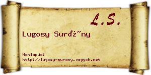 Lugosy Surány névjegykártya